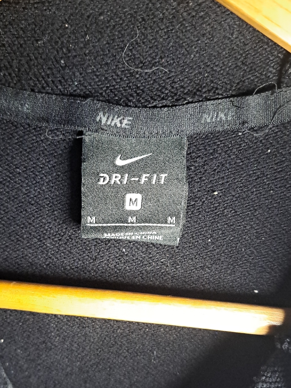 Nike Black Full-Zip Hoodie with White Swoosh - Picture 4 of 5